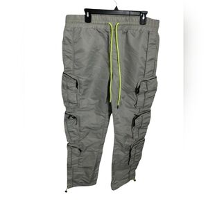 EPTM Men's 3M Triple Zip Cargo Silver Streetwear Pants size 36XL Tactical HipHop